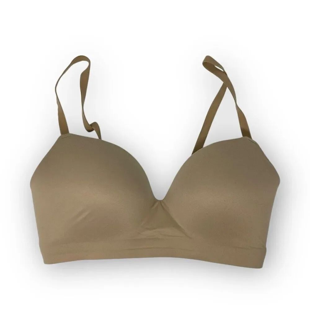 Soma Enbliss Wireless Bra Soft Comfort Smooth Padded Beige Tan Women’s Size 36C